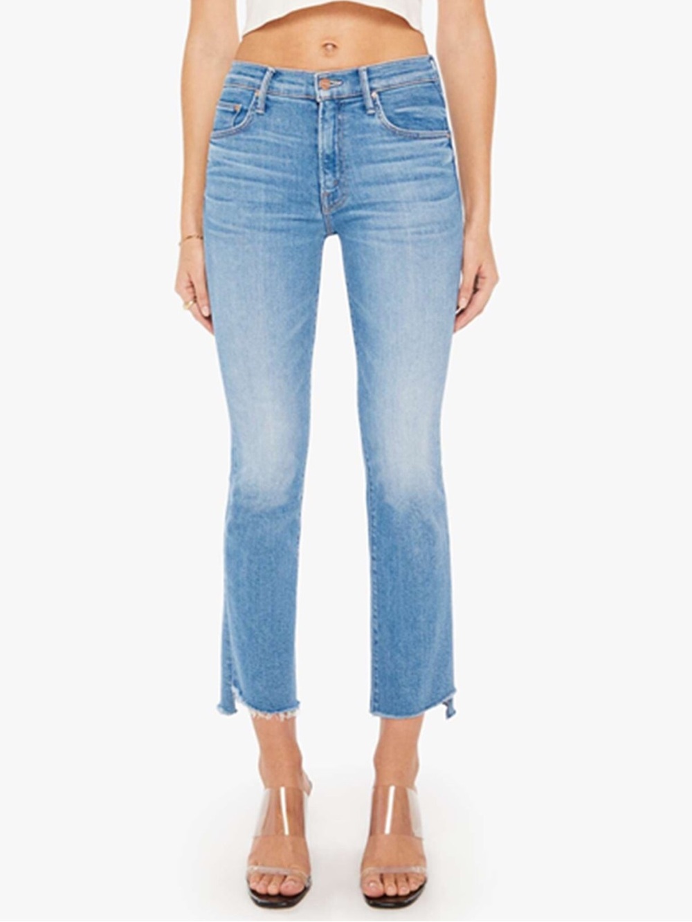 Mother - The Insider High Rise Crop Step Fray jeans